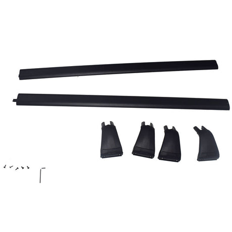 Set of Black Cross Bar Roof Rack Side Rail Fit For Jeep Wrangler JK 2007-2018 - Machter