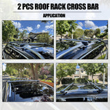 2 x Aluminum Cross Bars With Raised Roof Rail Fit For Toyota RAV4 2000-2005/2013-2019 RRCB-TA001 - Machter