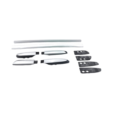 2 x Aluminum Silver Roof Rails Rack Bars Fit For Toyota RAV4 2013-2019 - Machter