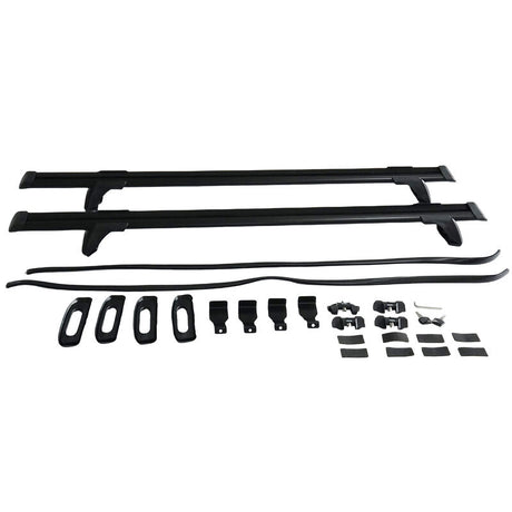 2 x Roof Rack Cross Bars Black Fit For Toyota Hilux Dual Cab 4 Door 2012-2024 - Machter