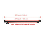 1500mm Wide Roof Bars Bolt On Rack Cab Ute Canopy And Toolbox Flat Steel RRCB-UTE003 - Machter