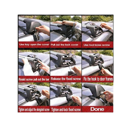 2 x Non-Rail Aero Alloy Roof Rack Cross Bar Fit For Suzuki Grand Vitara For Nissan Qashqai ST 5 Doors - Machter