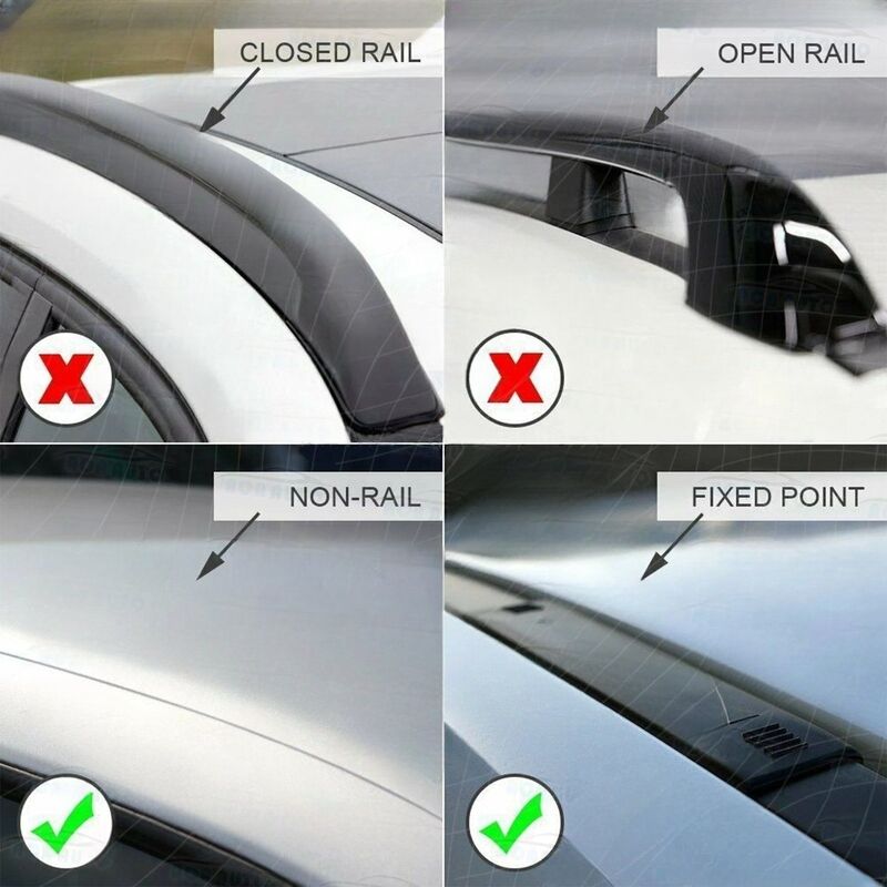 2 x Non-Rail Aero Alloy Roof Rack Cross Bar Fit For Suzuki Grand Vitara For Nissan Qashqai ST 5 Doors RRCBM-SGXX2 - Machter