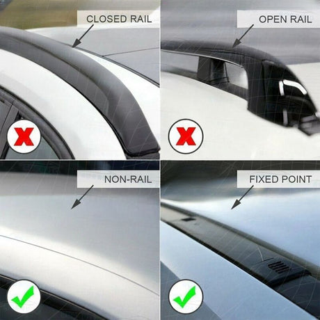 2 x Non-Rail Aero Alloy Roof Rack Cross Bar Fit For Suzuki Grand Vitara For Nissan Qashqai ST 5 Doors - Machter