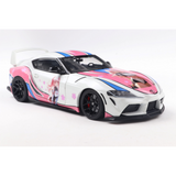 2024 Toyota GR Supra Itasha White Solido Works Diecast Model Car 1:18 Scale (Approx. 25cm) Collectible | Universal Auto Spares