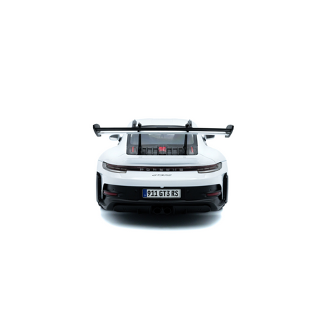 2024 Porsche 911 GT3 RS White with Blue Stripes Diecast Model Car 1:18 Scale (Approx. 25cm) Collectible | Universal Auto Spares