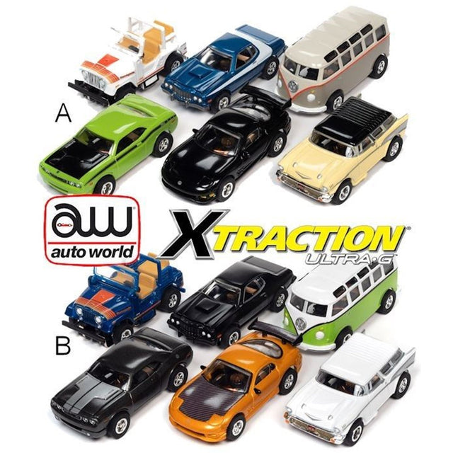 Auto World R34 X - Traction Slot Car Assorted Single Collectible - Diecast Models