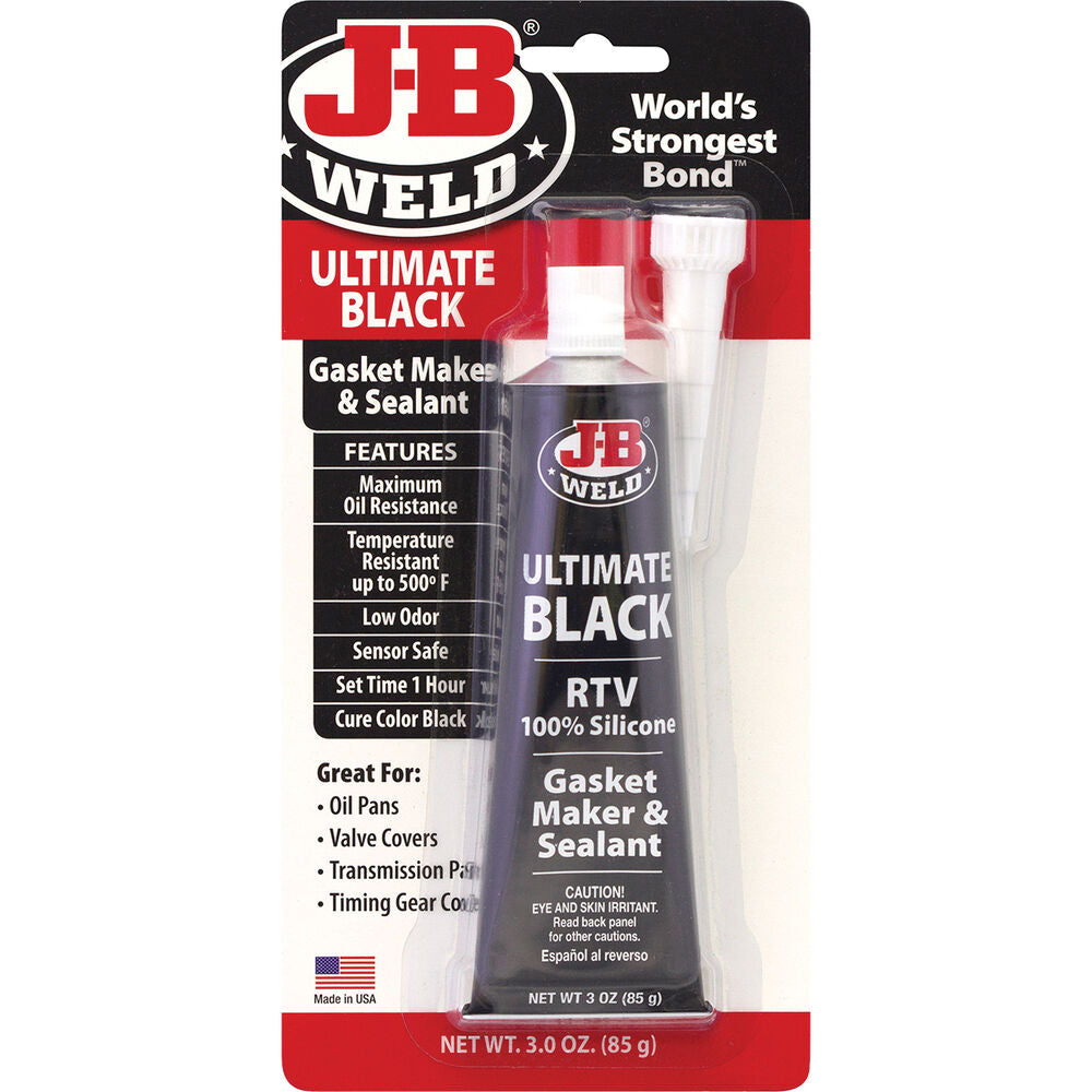 Black Silicone Sealant & Adhesive 2 Sizes - J-B Weld | Universal Auto Spares