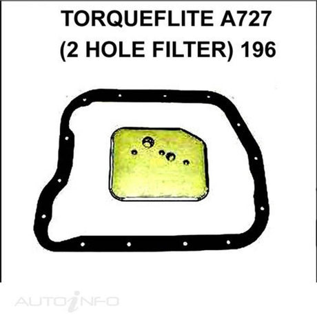 Transmission Filter Kit Torqueflite A727 (2 Hole Filter) 1962-66 KFS841 - Transgold | Universal Auto Spares