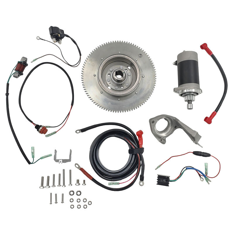 Electrical Start Conversion Kit Fit For Yamaha 2 Stroke 30HP Outboard 61N85550-10 SCKIT-YA001 - Machter