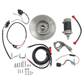 Electrical Start Conversion Kit Fit For Yamaha 2 Stroke 30HP Outboard 61N85550-10 SCKIT-YA001 - Machter
