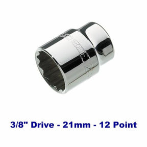 Socket 3/8" Drive 21mm 12-Point - Sidchrome