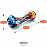 60cm Hoverboard Scooter Self Balancing Electric Hover Board Skateboard Pink Camouflage SCOOTER-01PN - Machter