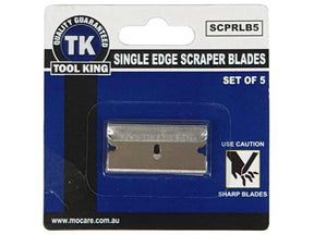 Scraper Blades Single Edge Pack of 5 - Tool King