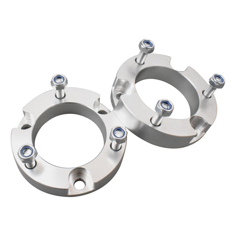 25mm Front Coil Strut Shock Spacer Lift Kit Fit For Toyota Hilux VIGO 2005-14 4WD Silver - Machter