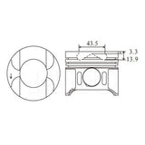 Piston & Ring Set MERCEDES BENZ OM611 OM612 SPKMB611L-STD - Nason