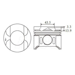 Piston & Ring Set MERCEDES BENZ OM611 OM612 SPKMB611L-STD - NASON