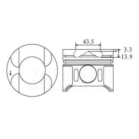 Piston & Ring Set MERCEDES BENZ OM611 OM612 SPKMB611L-STD - Nason