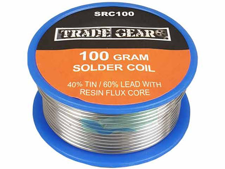 Solder Coil 100g 1.6mm 40% Tin / 60% Lead Resin Flux Core - Trade Gear | Universal Auto Spares