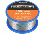 Solder Coil 100g 1.6mm 40% Tin / 60% Lead Resin Flux Core - Trade Gear