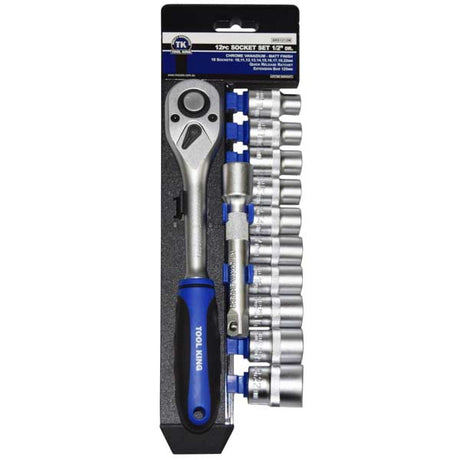 Socket & Ratchet Set 12 Piece MET 1/2" Drive 125mm Extension Bar - Tool King | Universal Auto Spares