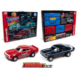 Showroom Shoot Out Battle of the Dealerships Slot Car Race Set with 14ft Track Collectible - Diecast Models