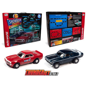 Showroom Shoot Out Battle of the Dealerships Slot Car Race Set with 14ft Track Collectible - Diecast Models