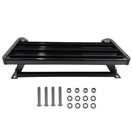 Single Caravan Step With Screws Kit Aluminium Black Pull Out Folding 550mm Fit For RV - Machter