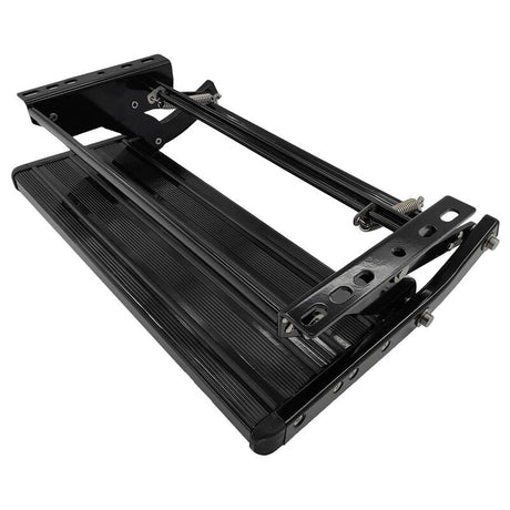 Single Caravan Step With Screws Kit Aluminium Black Pull Out Folding 550mm Fit For RV - Machter