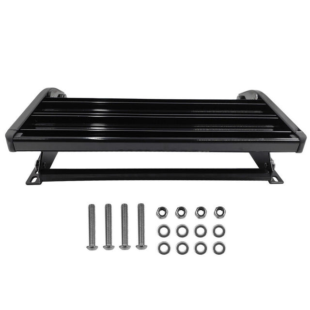 Single Caravan Step With Screws Kit Aluminium Black Pull Out Folding 550mm Fit For RV STEP-002 - Machter