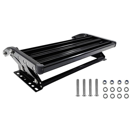 Single Caravan Step With Screws Kit Aluminium Black Pull Out Folding 550mm Fit For RV - Machter