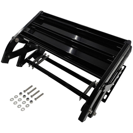Double Caravan Step With Screws Kit Aluminum Black Pull Out Folding Fit For RV Camper Trailer STEP-003 - Machter