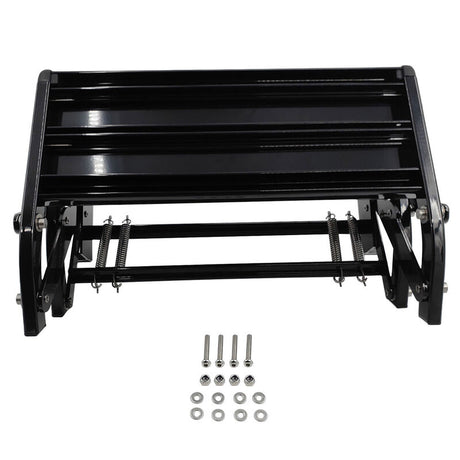 Double Caravan Step With Screws Kit Aluminum Black Pull Out Folding Fit For RV Camper Trailer STEP-003 - Machter