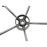 13-1/2'' Inch 5-Spoke Destroyer Style Boat Steering Wheel With Knob & Center Cap - Machter