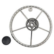 5 Spoke 13-1/2 Inch 13.5'' Destroyer Style Stainless Boat Steering Wheel With Knob - Machter