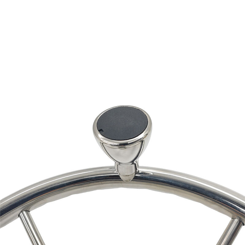 5 Spoke 13-1/2 Inch 13.5'' Destroyer Style Stainless Boat Steering Wheel With Knob - Machter