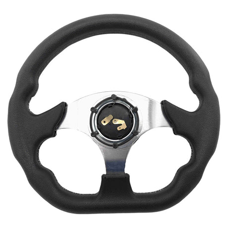 Golf Cart Steering Wheel Fit For EZGO TXT RXV Valor Marathon Adapter Black Upgrade SWHEEL-EZGO - Machter