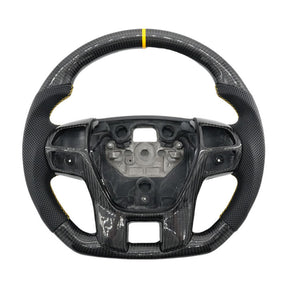 Steering Wheel Leather + Carbon Fibre Yellow Line Fit For Ford Ranger PX2 PX3 Everest UA SWHEEL-FD001 - Machter