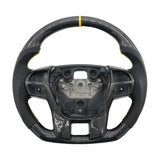 Steering Wheel Leather + Carbon Fibre Yellow Line Fit For Ford Ranger PX2 PX3 Everest UA SWHEEL-FD001 - Machter