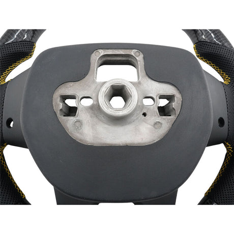 Steering Wheel Leather + Carbon Fibre Yellow Line Fit For Ford Ranger PX2 PX3 Everest UA SWHEEL-FD001 - Machter