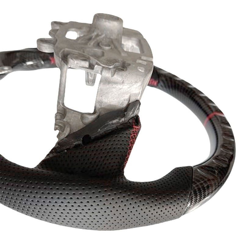Carbon Fiber Steering Wheel Red Strip Fit For Ford Ranger Raptor RA 05/2022-2025 SWHEEL-FD002 - Machter