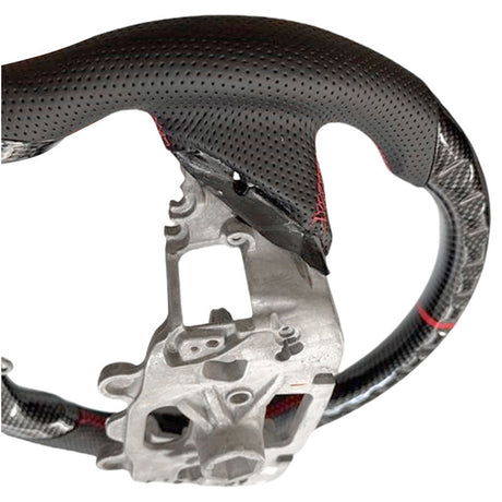 Carbon Fiber Steering Wheel Red Strip Fit For Ford Ranger Raptor RA 05/2022-2025 SWHEEL-FD002 - Machter