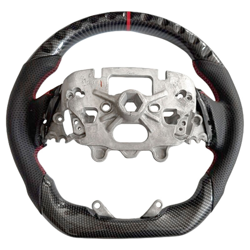 Carbon Fiber Steering Wheel Red Strip Fit For Ford Ranger Raptor RA 05/2022-2025 SWHEEL-FD002 - Machter