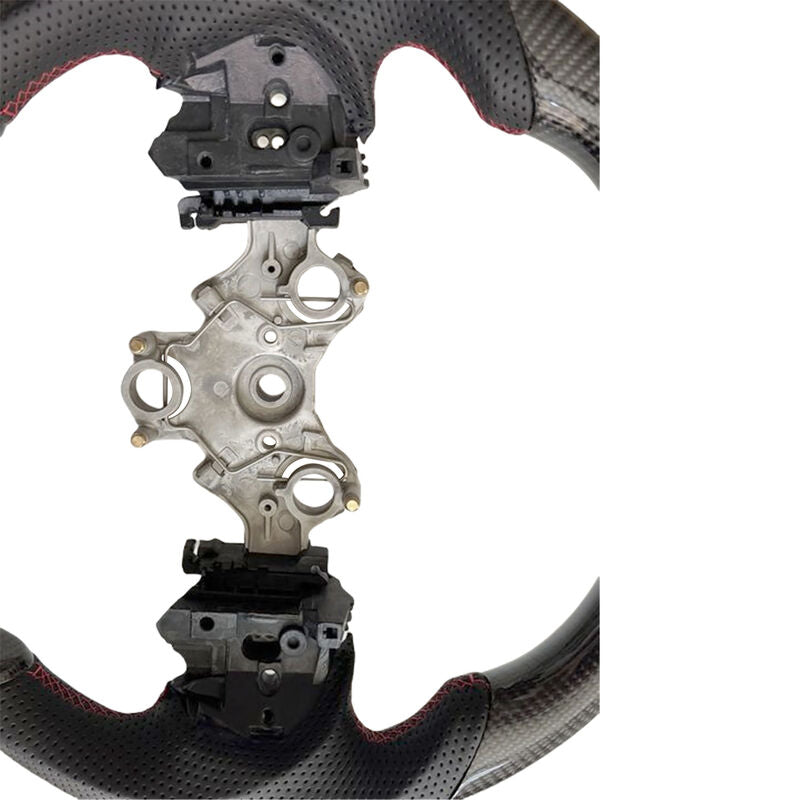 Carbon Fiber Steering Wheel Red Strip Fit For Isuzu D-Max RG 3.0L Diesel 07/2020-2024 SWHEEL-IS002 - Machter