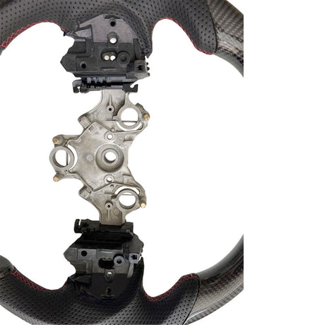 Carbon Fiber Steering Wheel Red Strip Fit For Isuzu D-Max RG 3.0L Diesel 07/2020-2024 SWHEEL-IS002 - Machter