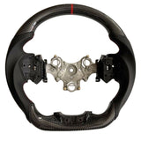 Carbon Fiber Steering Wheel Red Strip Fit For Isuzu D-Max RG 3.0L Diesel 07/2020-2024 SWHEEL-IS002 - Machter
