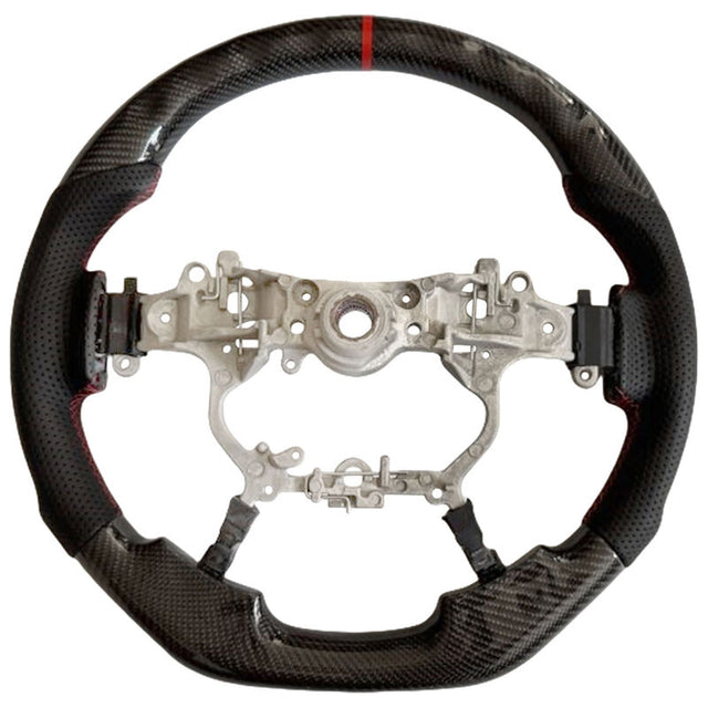 Carbon Fiber Steering Wheel Red Strip Fit For Toyota LandCruiser 200 Series VDJ200 URJ202 2016-2021 SWHEEL-TA001 - Machter