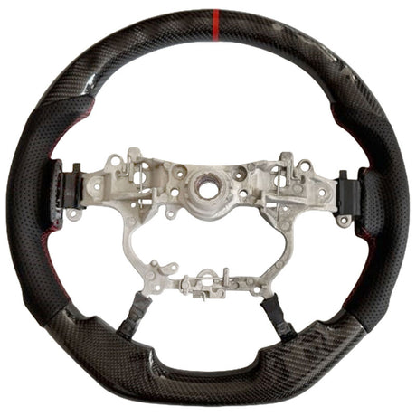 Carbon Fiber Steering Wheel Red Strip Fit For Toyota LandCruiser 200 Series VDJ200 URJ202 2016-2021 SWHEEL-TA001 - Machter