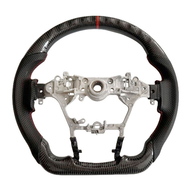 Carbon Fiber Steering Wheel Red Strip Fit For Toyota Hilux Revo SR N80 2015-2022 SWHEEL-TA002 - Machter