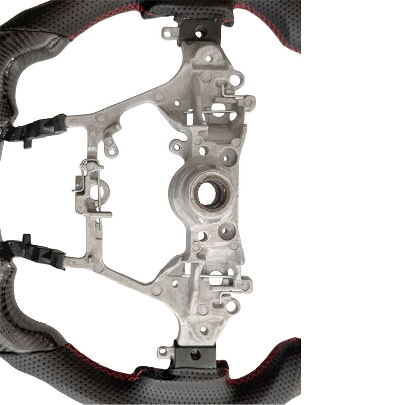 Carbon Fiber Steering Wheel Red Strip Fit For Toyota Hilux Revo SR N80 2015-2022 SWHEEL-TA002 - Machter